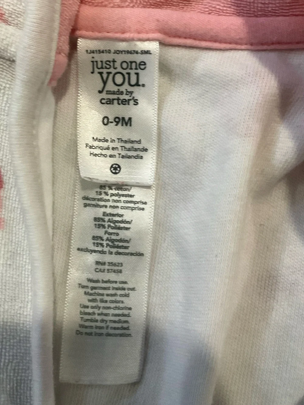 Carter's White and Pink Owl Hooded Kids Robe
